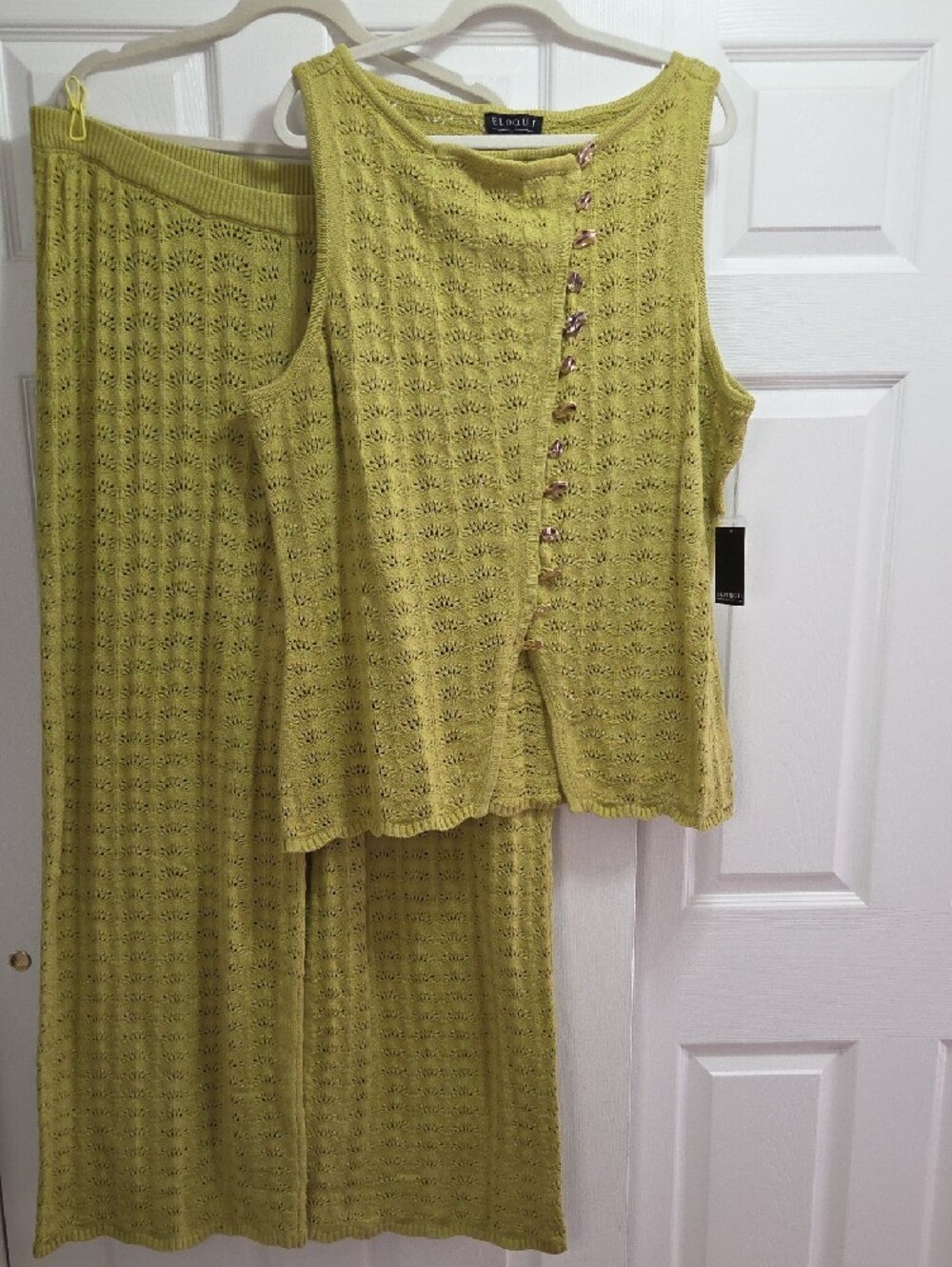 Eloquii Sweater Vest W/Matching Wide Leg Sweatet Pants - Picture 5 of 12